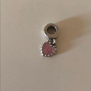Pandora pink heart charm